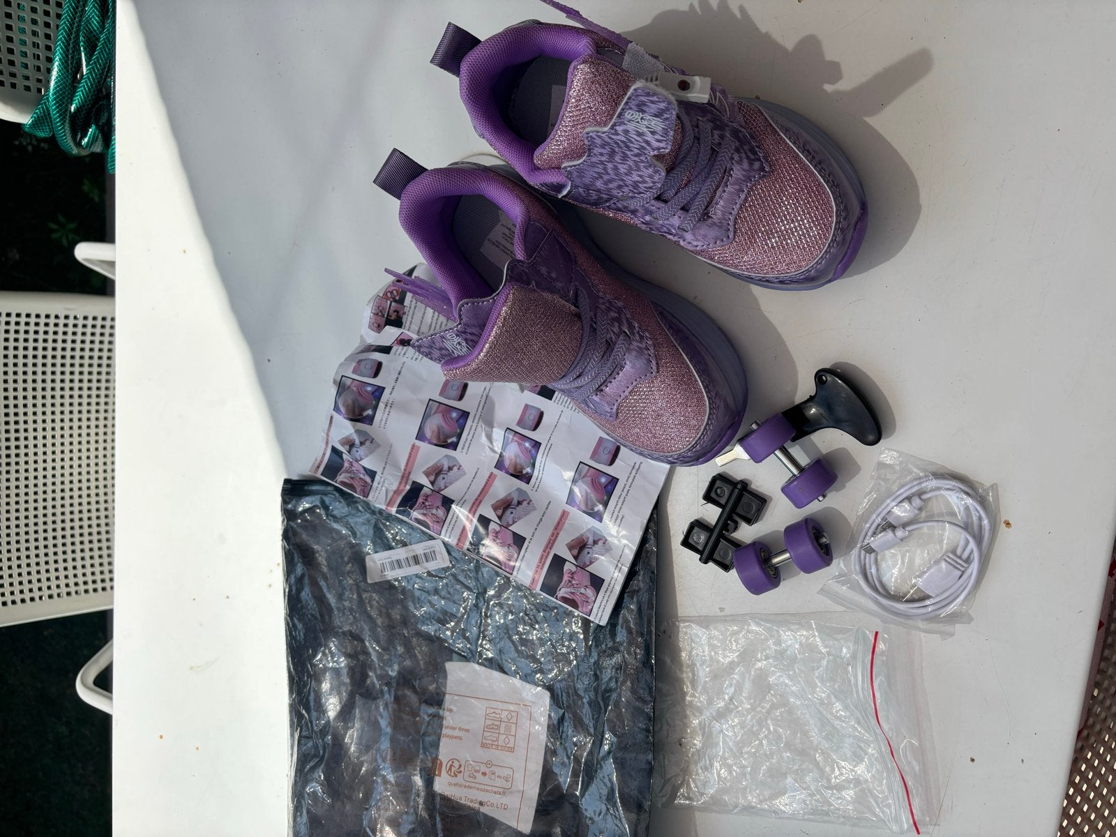 Lichtgevende rolschoenen met wieltjes, maat 32, Ophalen of Verzenden, Zo goed als nieuw, Kinderen