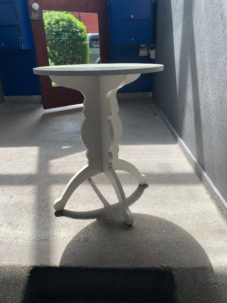 Wit rond bijzettafeltje, Minder dan 55 cm, Rond, Zo goed als nieuw, Ophalen