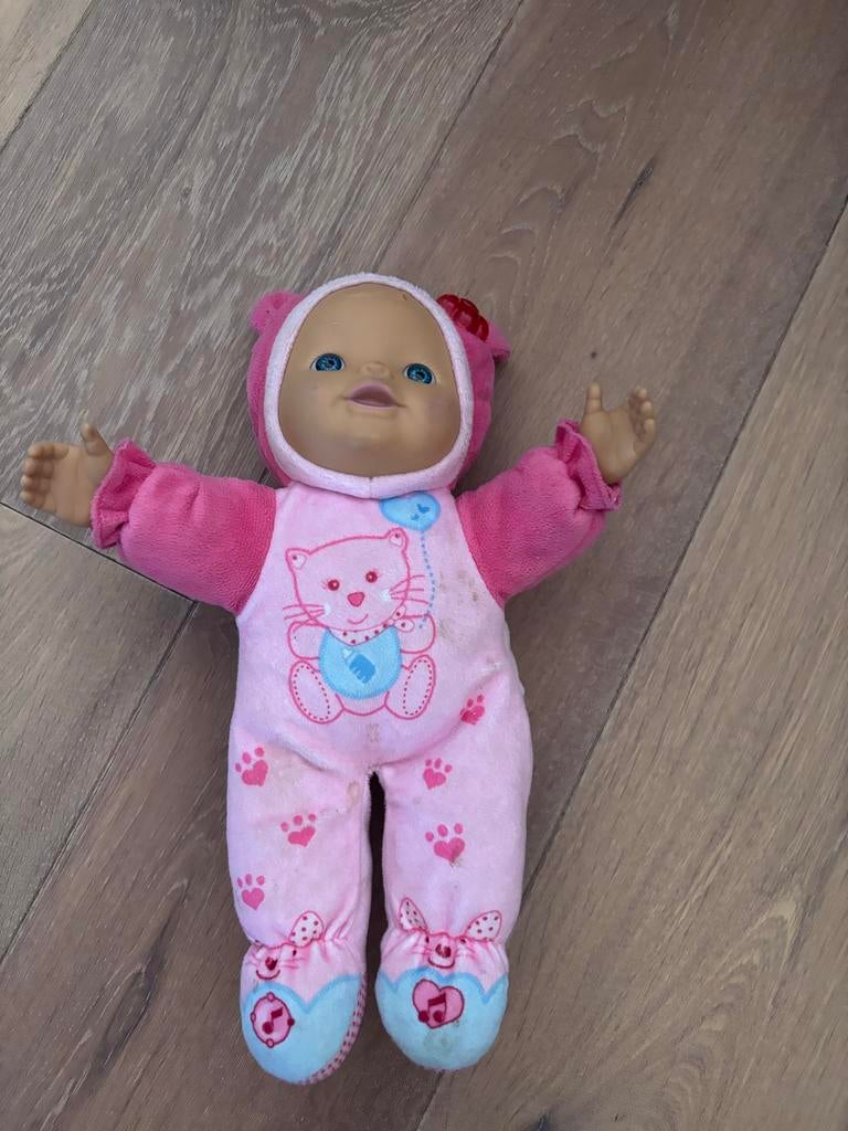 VTech Roze Babypop met Geluid en Muziek, Ophalen of Verzenden, Gebruikt, 0 tot 6 maanden