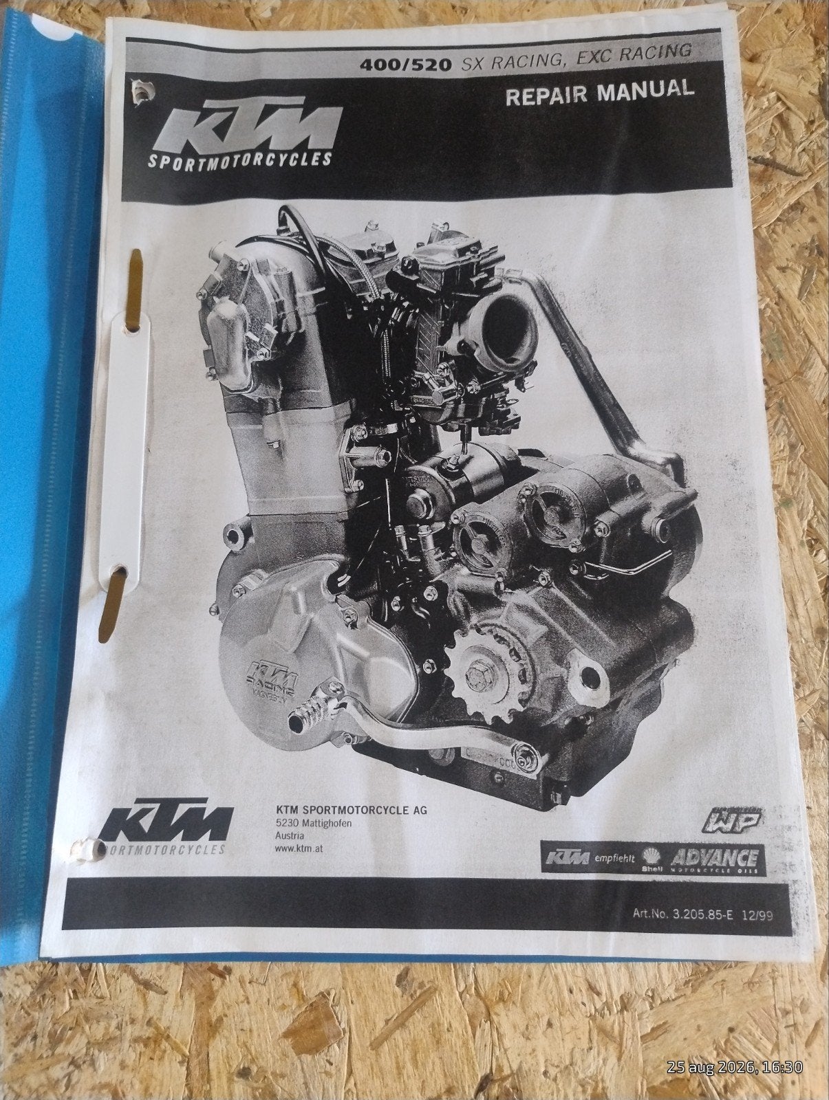 KTM 400/520 SX EXC 99 Racing Reparatiehandleiding, Motoren, Verzenden, Overige merken