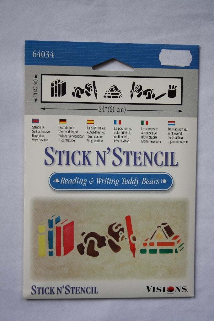 Stick N' Stencil Reading en Writting Teddy Bears 64034, Ophalen of Verzenden, Nieuw, Overige typen