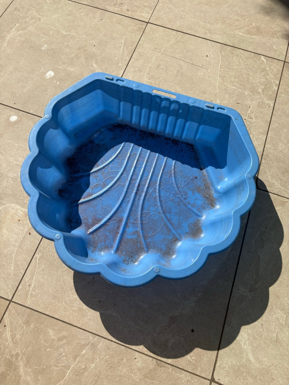 Gratis blauwe schelp zandbak/zwembadje, Kinderen en Baby's, Ophalen, Gebruikt