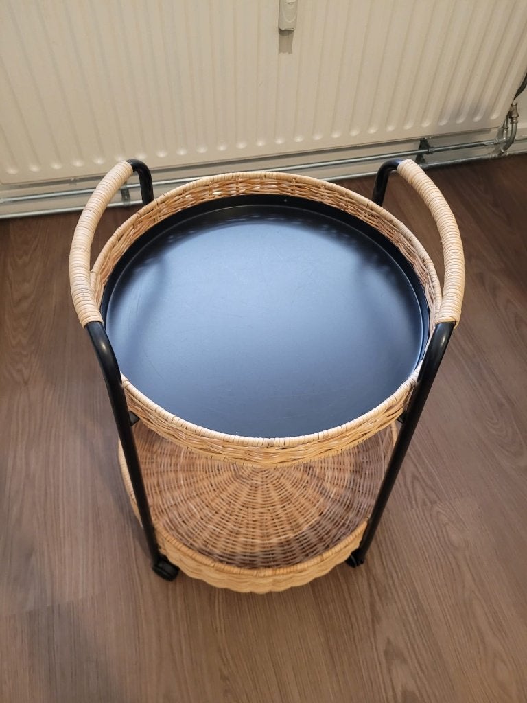 Roltafel met bergruimte (LUBBAN, IKEA), Ophalen, Gebruikt, 50 tot 100 cm, Rond
