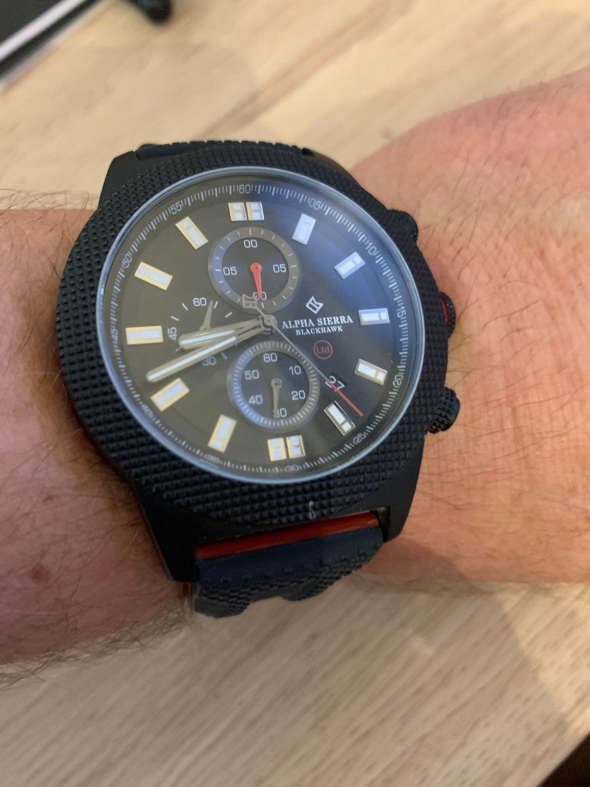 Horloge Alpha Sierra, Ophalen of Verzenden, Zo goed als nieuw, Staal, Overige merken
