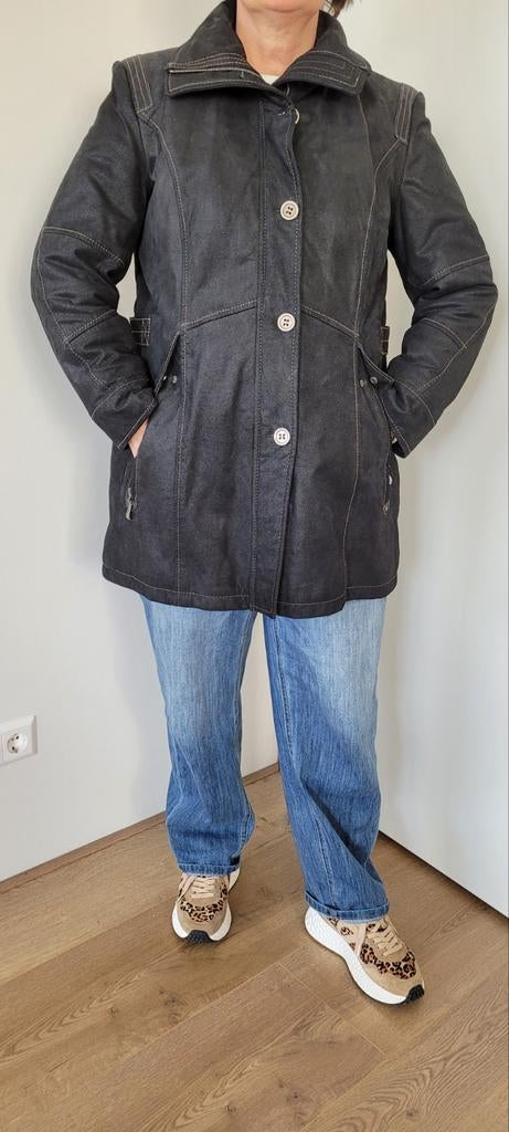 Leren jas dames maat 46 - Donna D, Donna D, Zwart, Maat 46/48 (XL) of groter, Nieuw