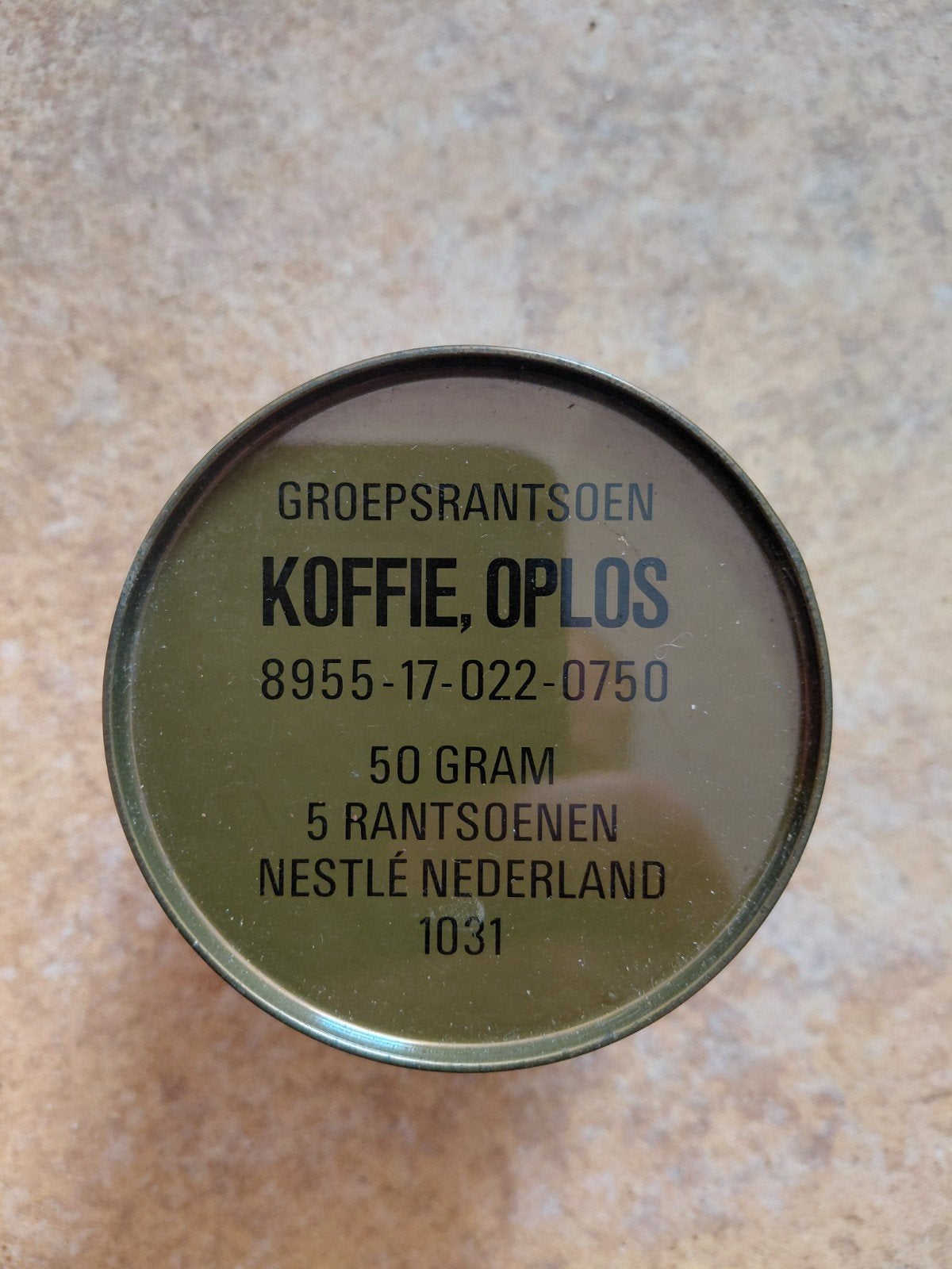 NL Leger Koffie Rantsoen Blik ongeopend, Koninklijke Landmacht, Overige typen, Ophalen of Verzenden, Nederland