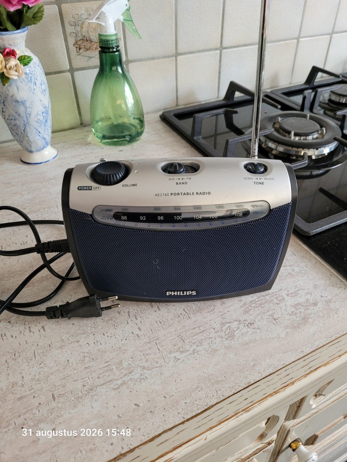 Philips AE2160 Draagbare Radio MW/FM, Ophalen of Verzenden, Gebruikt, Radio