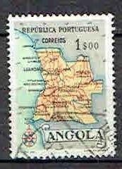 Angola Portugal Landkaart, Verzenden, Gestempeld, Plaats of Gebouw