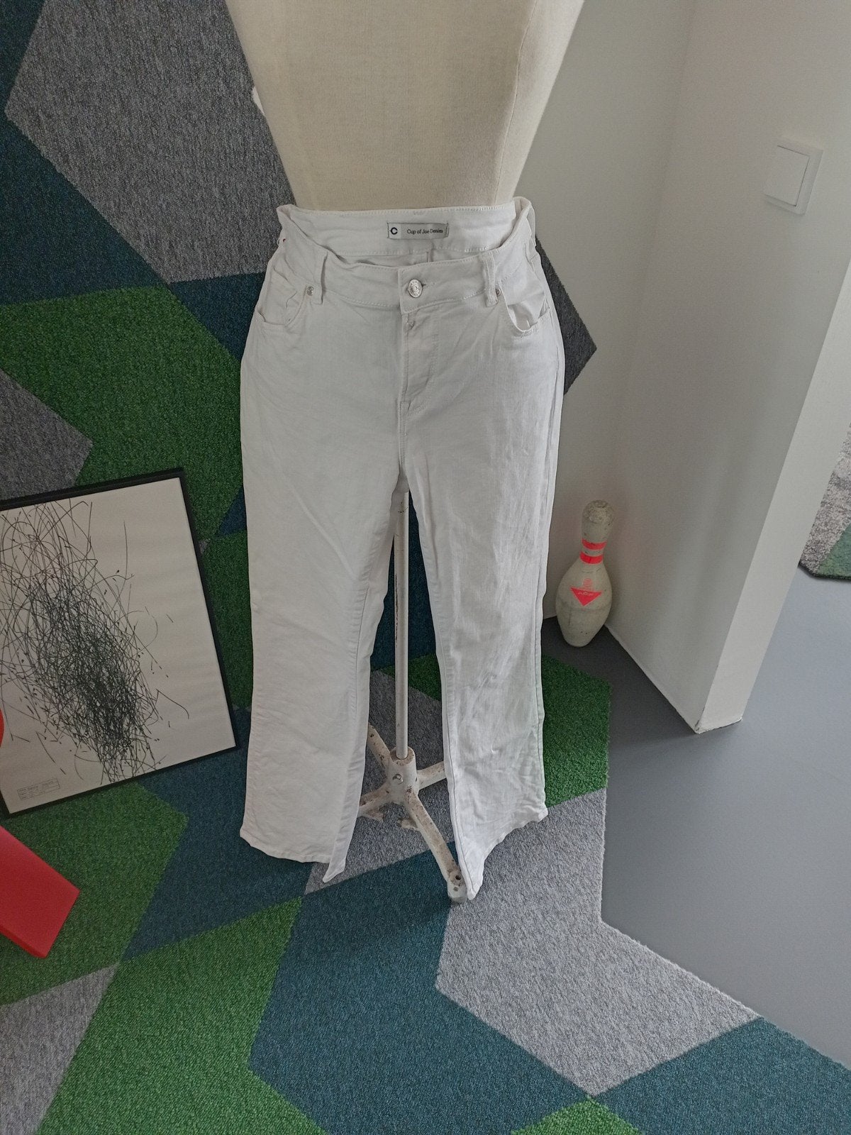 Cup of Joe witte bootcut jeans W33/L32, Ophalen, Wit, Zo goed als nieuw, W33 - W36 (confectie 42/44)