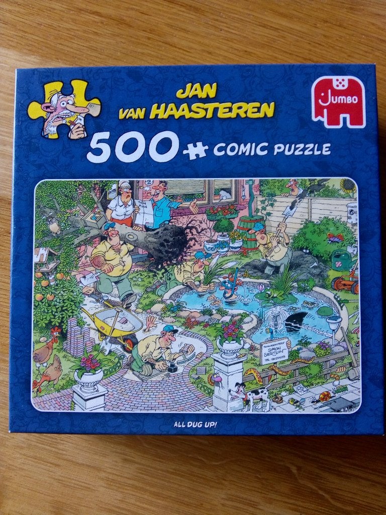 Legpuzzel Jan van Haasteren All dug up, Ophalen of Verzenden, 500 t/m 1500 stukjes, Zo goed als nieuw, Legpuzzel