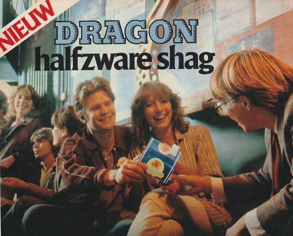 Retro reclame 1979 Dragon Van Rossem shag Rotterdam, Verzenden, Overige typen