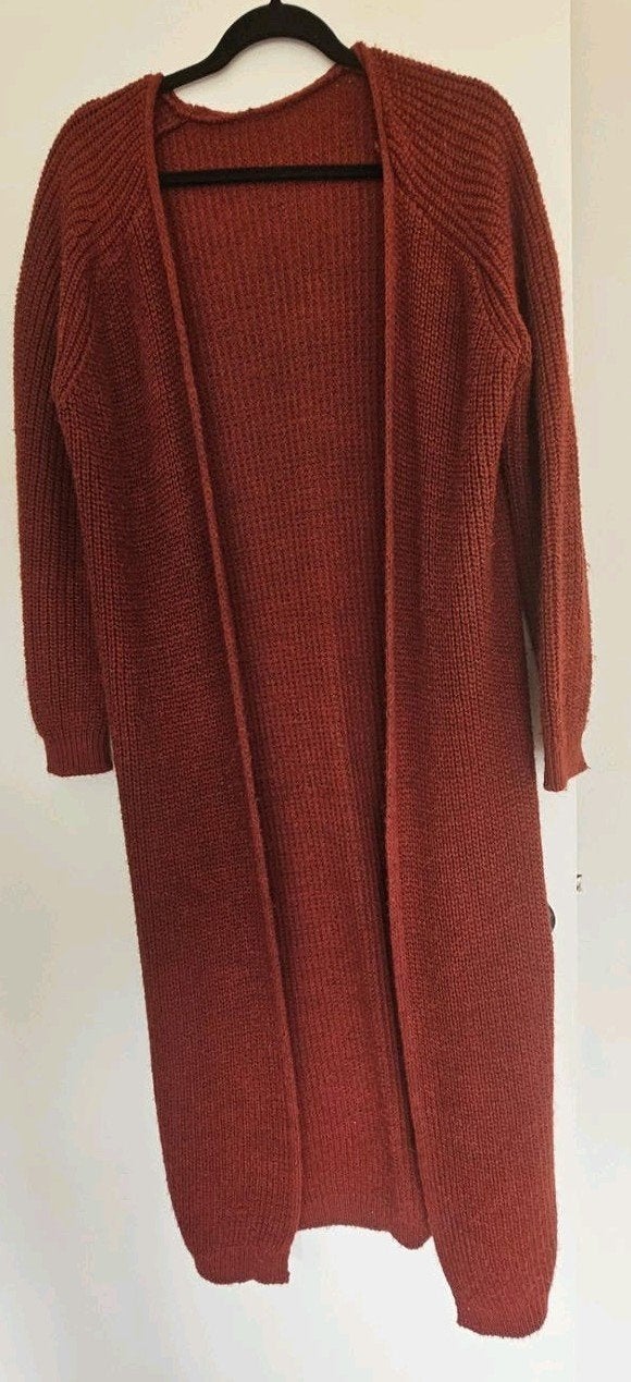 Lange gebreide cardigan van Alfa Fashion, Made in Italy, Kleding | Dames, Truien en Vesten, Maat 38/40 (M), Alfa Fashion, Bruin