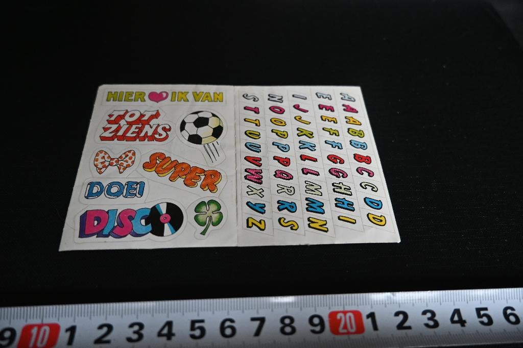sticker set alfabet Disco tot ziens voetbal  HANSAPLAST, Verzamelen, Ophalen, Zo goed als nieuw