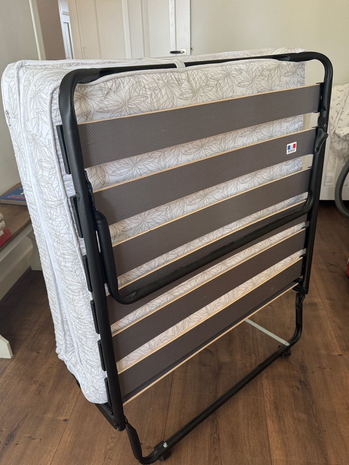 Vouwbed met matras, Ophalen, 90 cm, Eenpersoons, 190 cm of minder