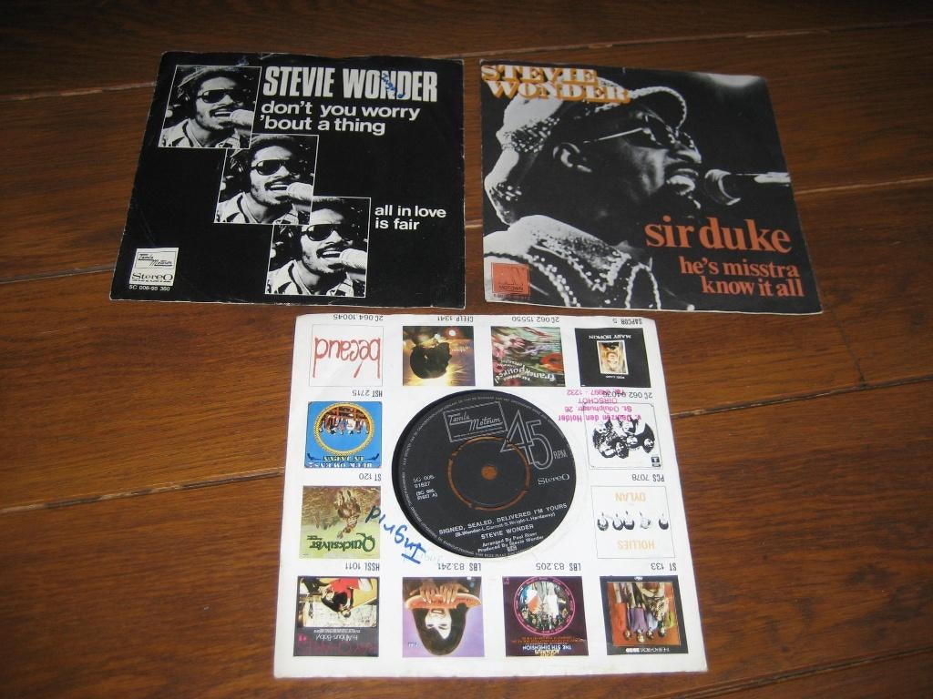 Stevie wonder singles, Gebruikt, 7 inch, Single, Ophalen of Verzenden