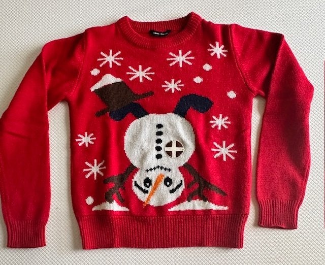 Trui winter thema / kersttrui van de Hema maat 128 (N805), Gebruikt, Trui of Vest, Ophalen of Verzenden, HEMA