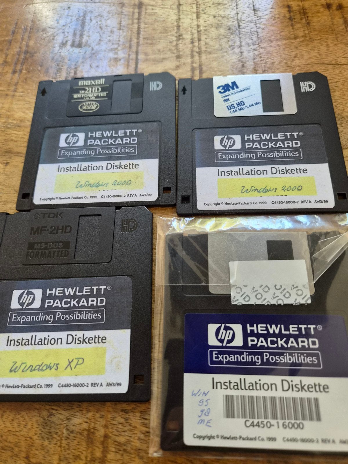 HP Installatie Diskettes - Windows 2000, XP, 95, 98, ME, Computers en Software, Ophalen of Verzenden, Gebruikt, Windows
