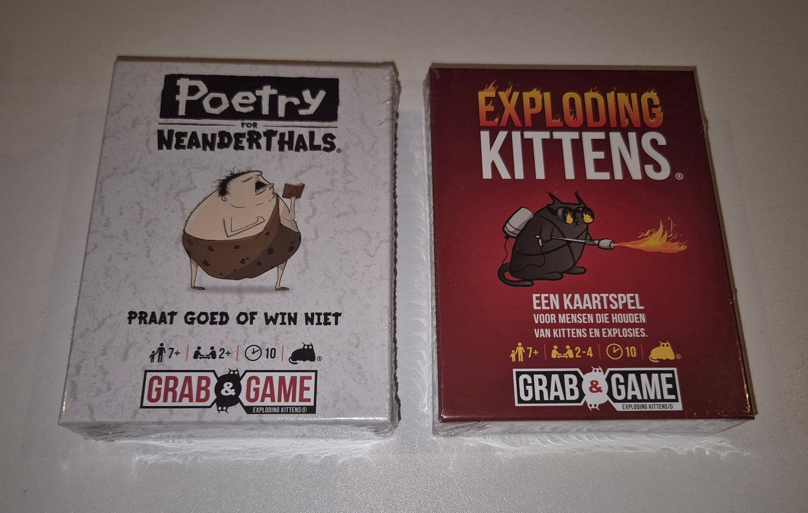 Poetry for Neanderthals & Exploding Kittens (nieuw), Vijf spelers of meer, Ophalen of Verzenden, Nieuw, Grab & Game