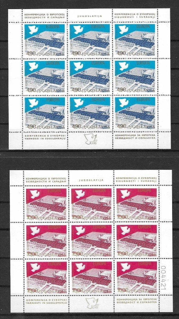 Joegoslavië Michel KB 1699-1700 postfris, Ophalen of Verzenden, Joegoslavië, Postfris