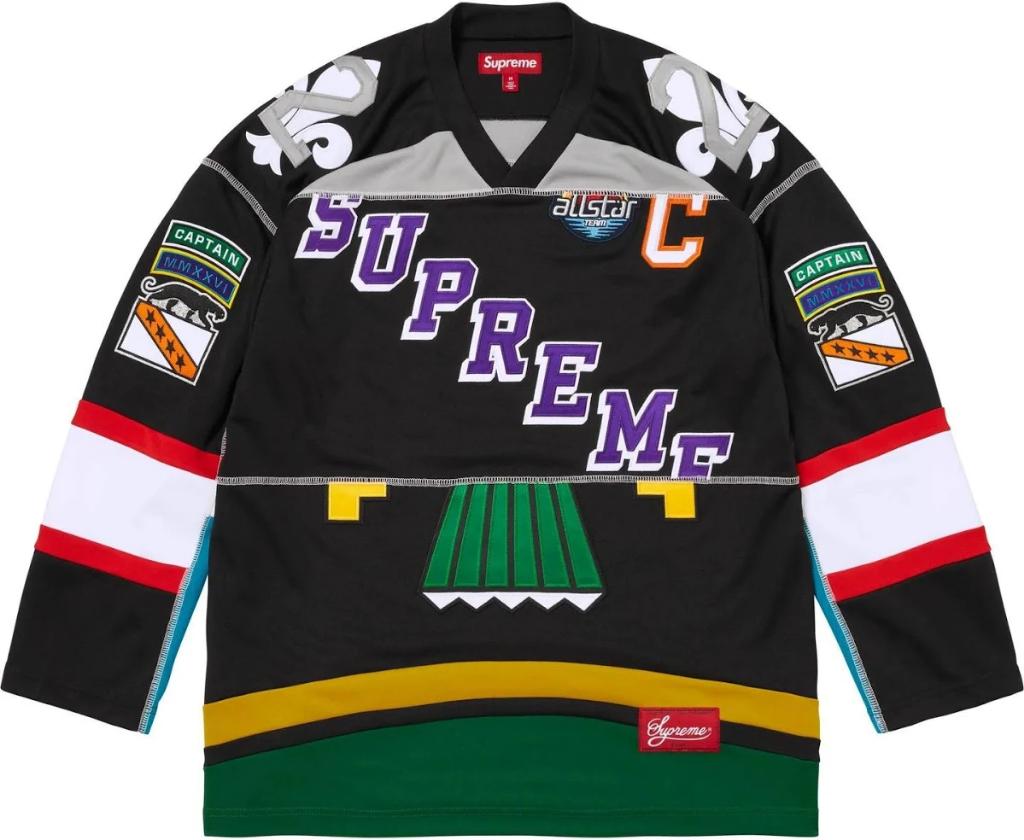 Supreme Paneled Hockey Jersey Black (Medium), Supreme, -, Maat 48/50 (M), Zwart