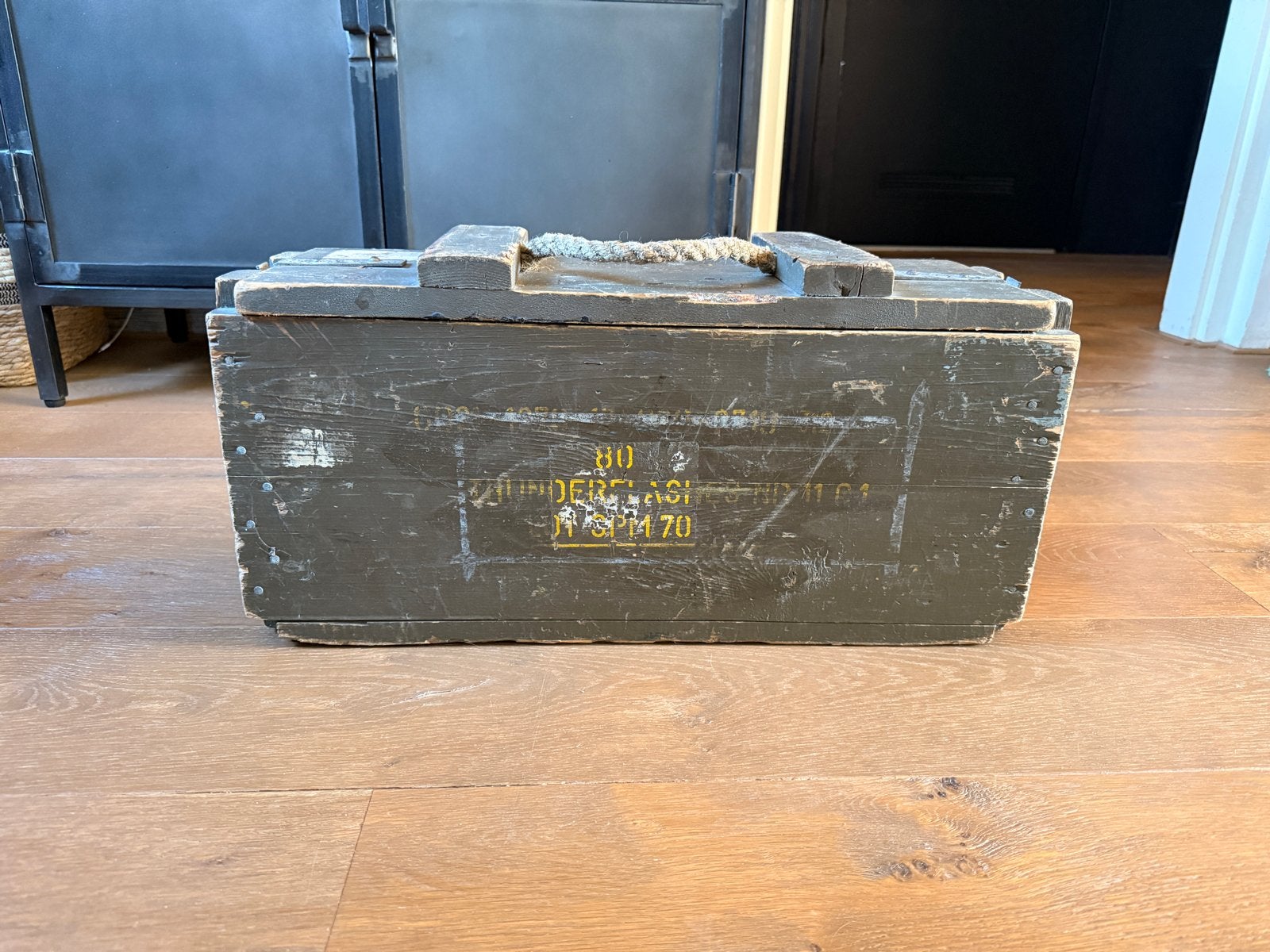 Vintage Legerkist - Houten Munitiekist, Ophalen of Verzenden, Landmacht, Overige gebieden, Kist of Geocache