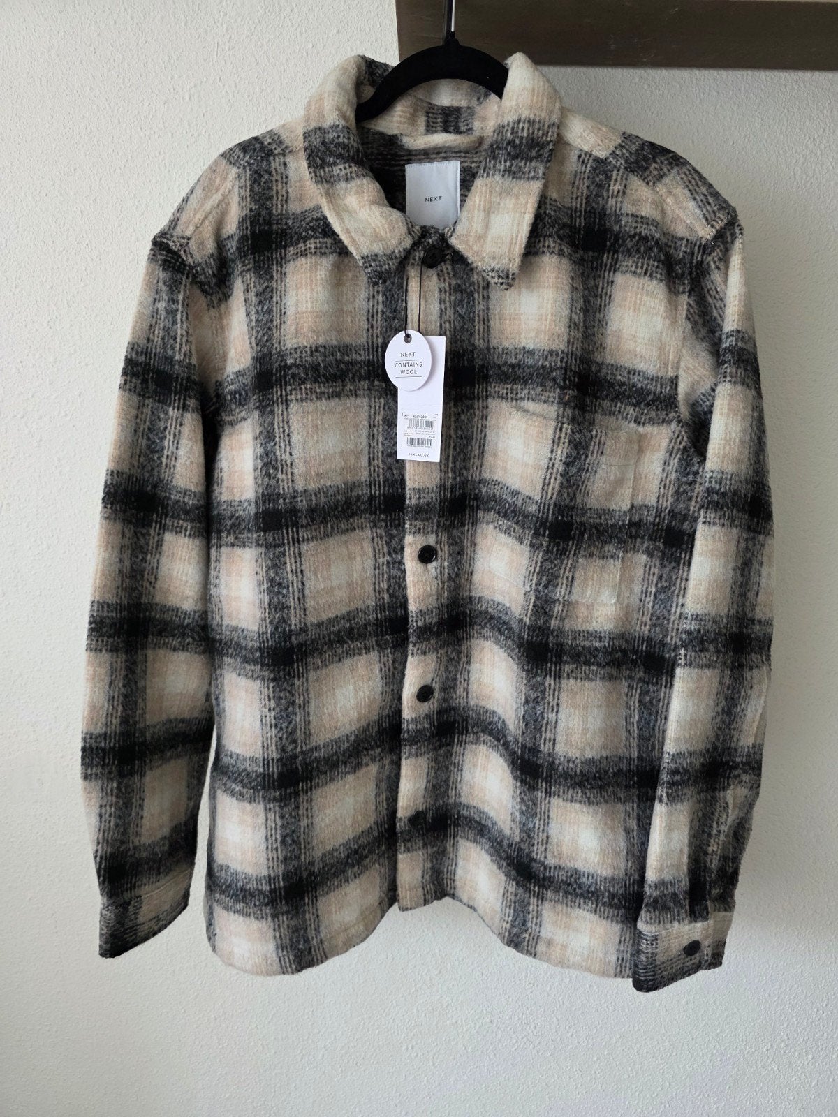 Next wollen vest geruit - Nieuw met kaartjes, Kleding | Heren, Next, Beige, Ophalen of Verzenden, Maat 56/58 (XL)