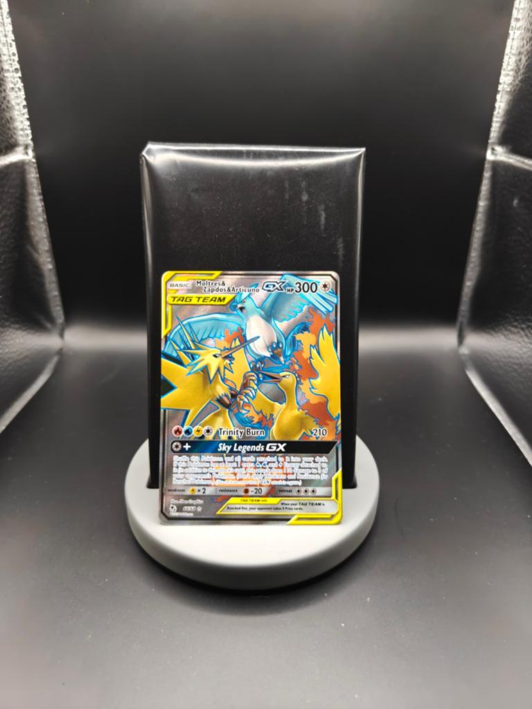 Moltres & Zapdos & Articuno GX 66/68 Hidden Fates - Pokemon3, Ophalen of Verzenden, Zo goed als nieuw, Losse kaart, Foil