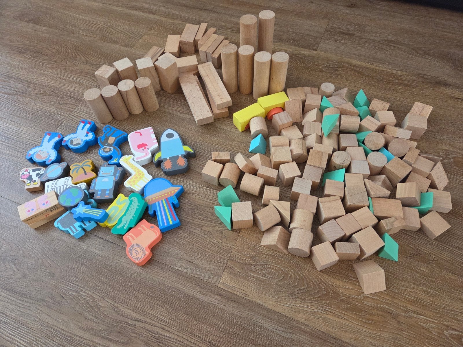 Houten blokken, Kinderen en Baby's, Ophalen, Gebruikt, Overige typen