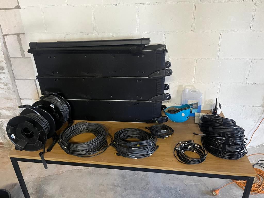 Diverse bekabeling: Cat7, SDI, HDMI, XLR, audio, spanning, Ophalen, Gebruikt, Video