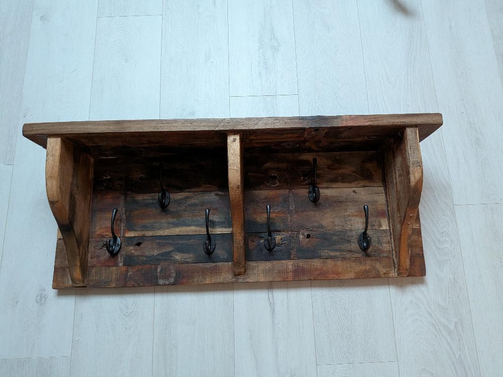 Kapstok / wandrek landelijk, Huis en Inrichting, Woonaccessoires | Kapstokken, Zo goed als nieuw, Minder dan 100 cm, Hout, Ophalen