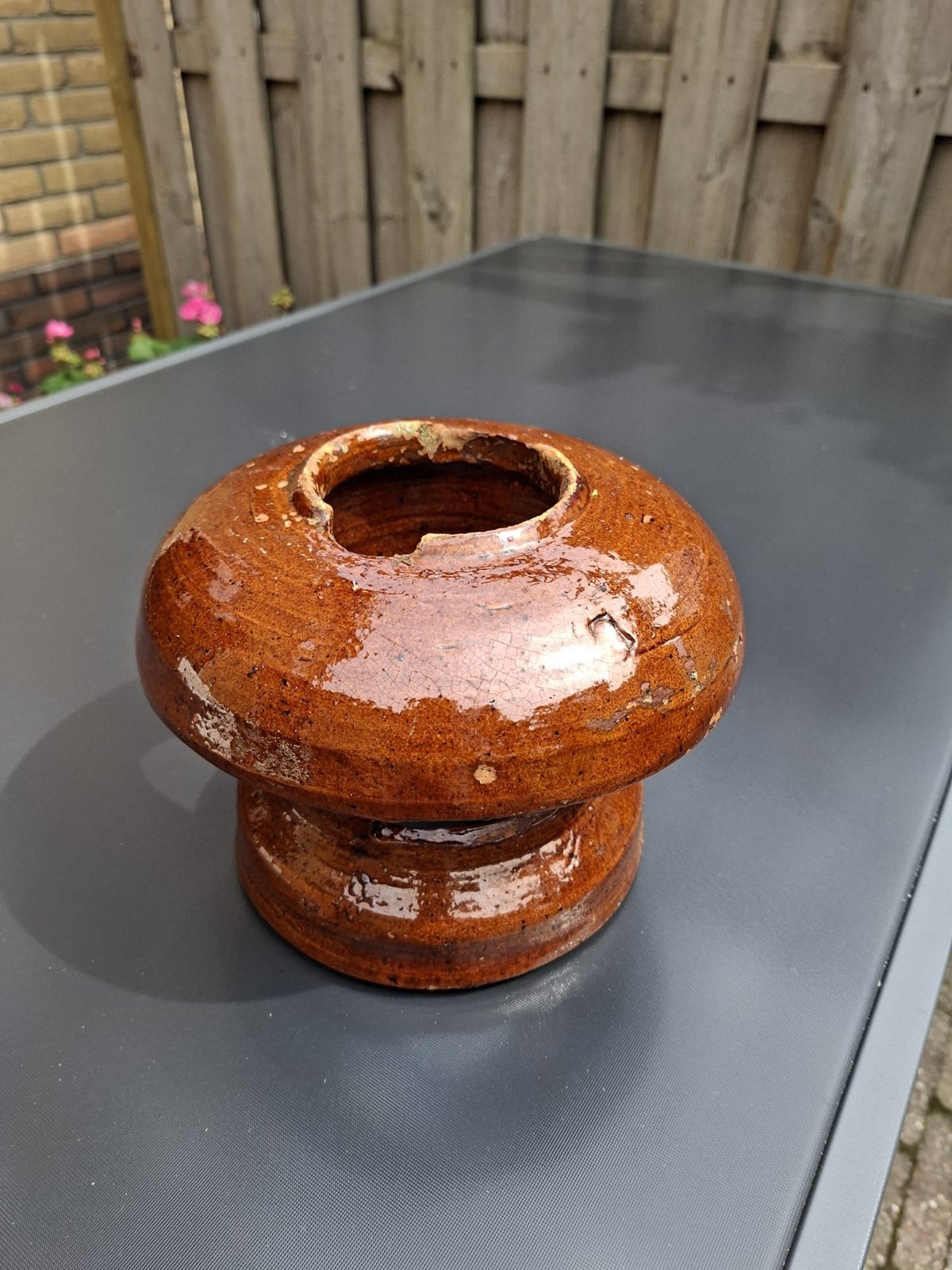 Antieke schoorsteenpot, inwending 155 mm, Ophalen of Verzenden