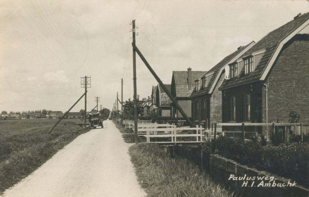 Fotokaart Hendrik Ido Ambacht, Paulusweg., Ophalen of Verzenden, 1920 tot 1940, Gelopen, Zuid-Holland