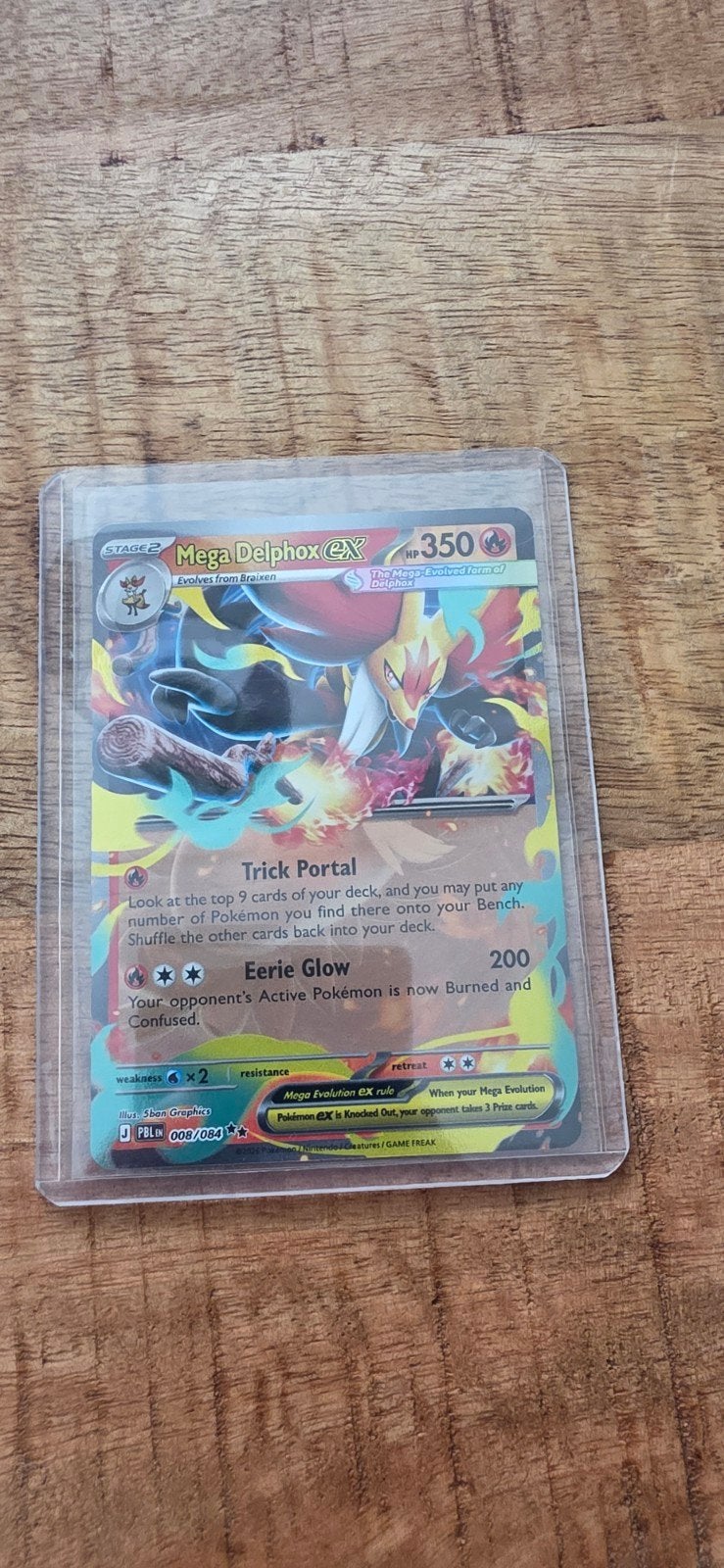 Mega Delphox EX, Ophalen of Verzenden, Nieuw, Losse kaart
