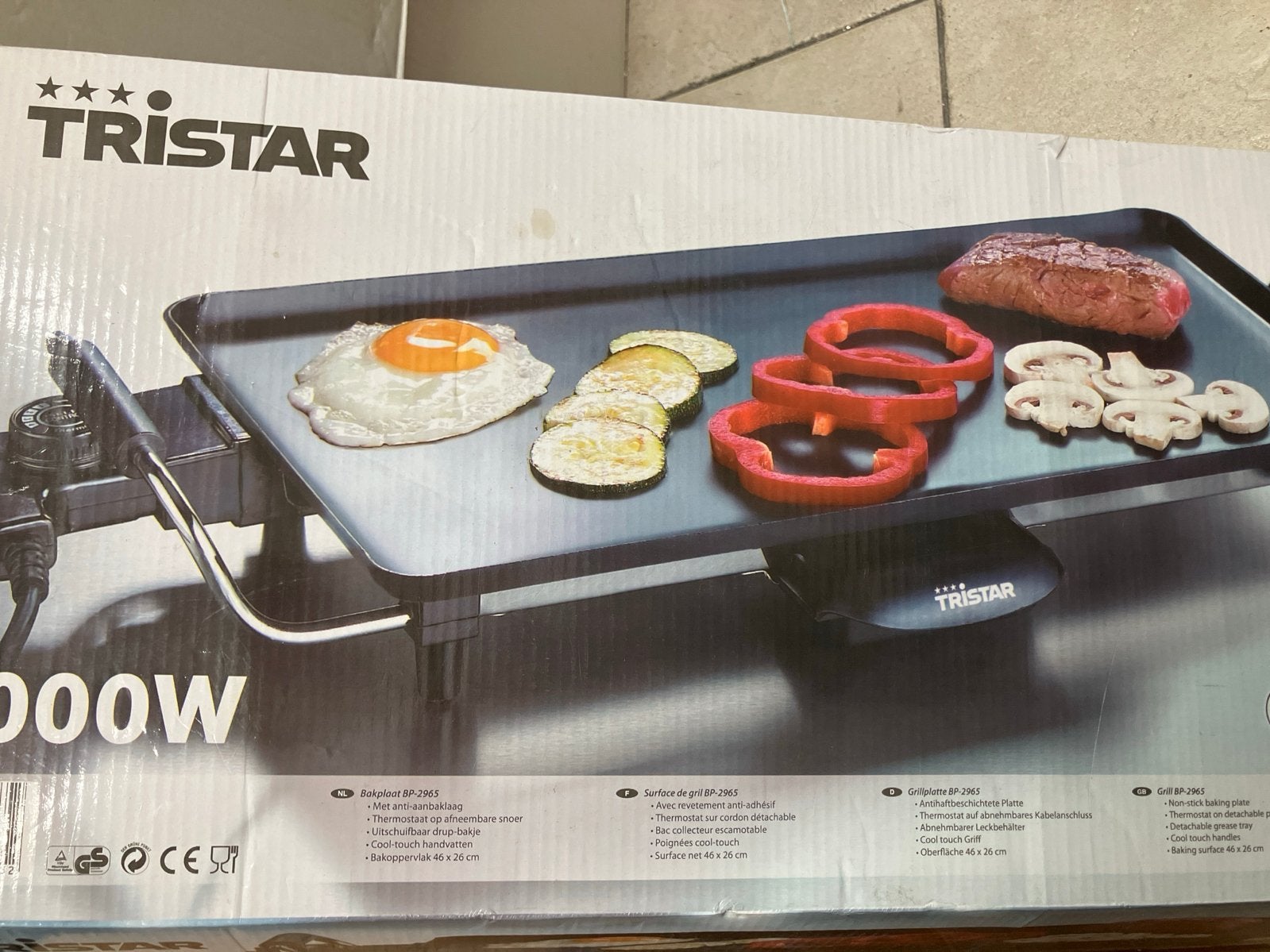 Tristar Bakplaat BP-2965 - Elektrische Grillplaat, Ophalen of Verzenden, Zo goed als nieuw