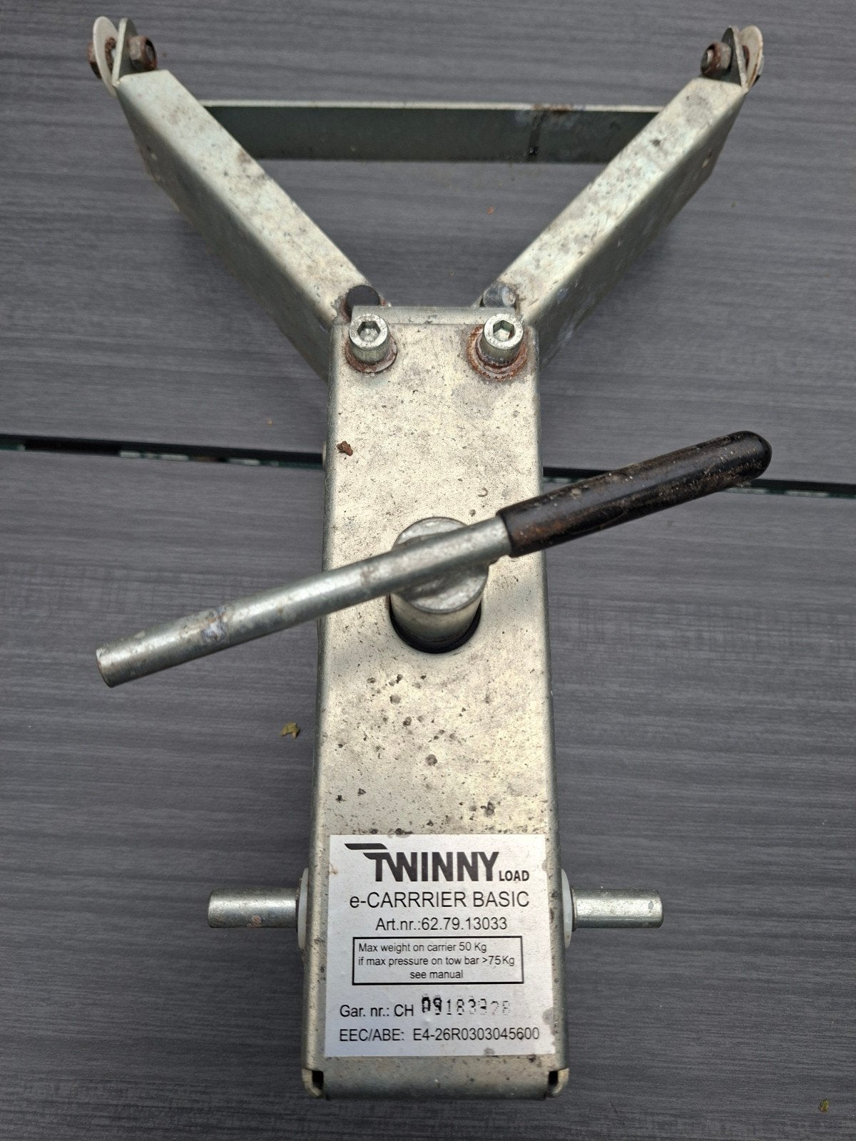 Twinny Load e-Carrier Basic trekhaak fietsendrager, Auto diversen, Ophalen, Gebruikt, Trekhaakdrager