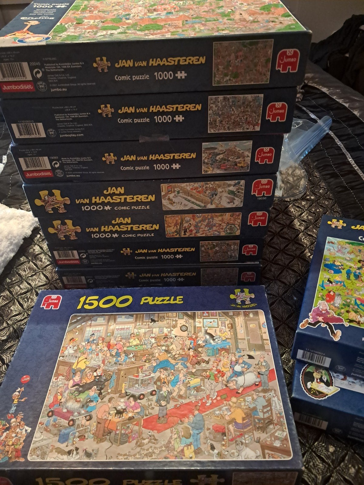 Van Haasteren Puzzels - 9x 1000 stukjes & 1x 1500 stukjes, Ophalen of Verzenden, 500 t/m 1500 stukjes, Zo goed als nieuw