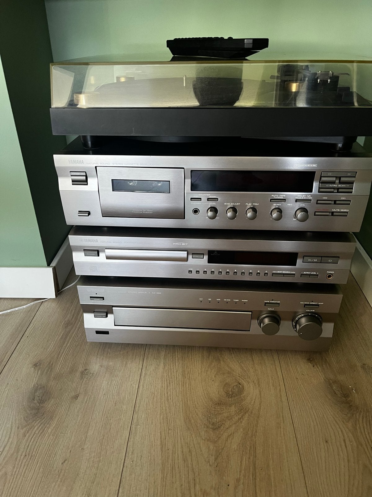 Yamaha Stereo Set met Platenspeler, Cassettedeck, CD-speler, Gebruikt, Cassettedeck, Losse componenten, Ophalen