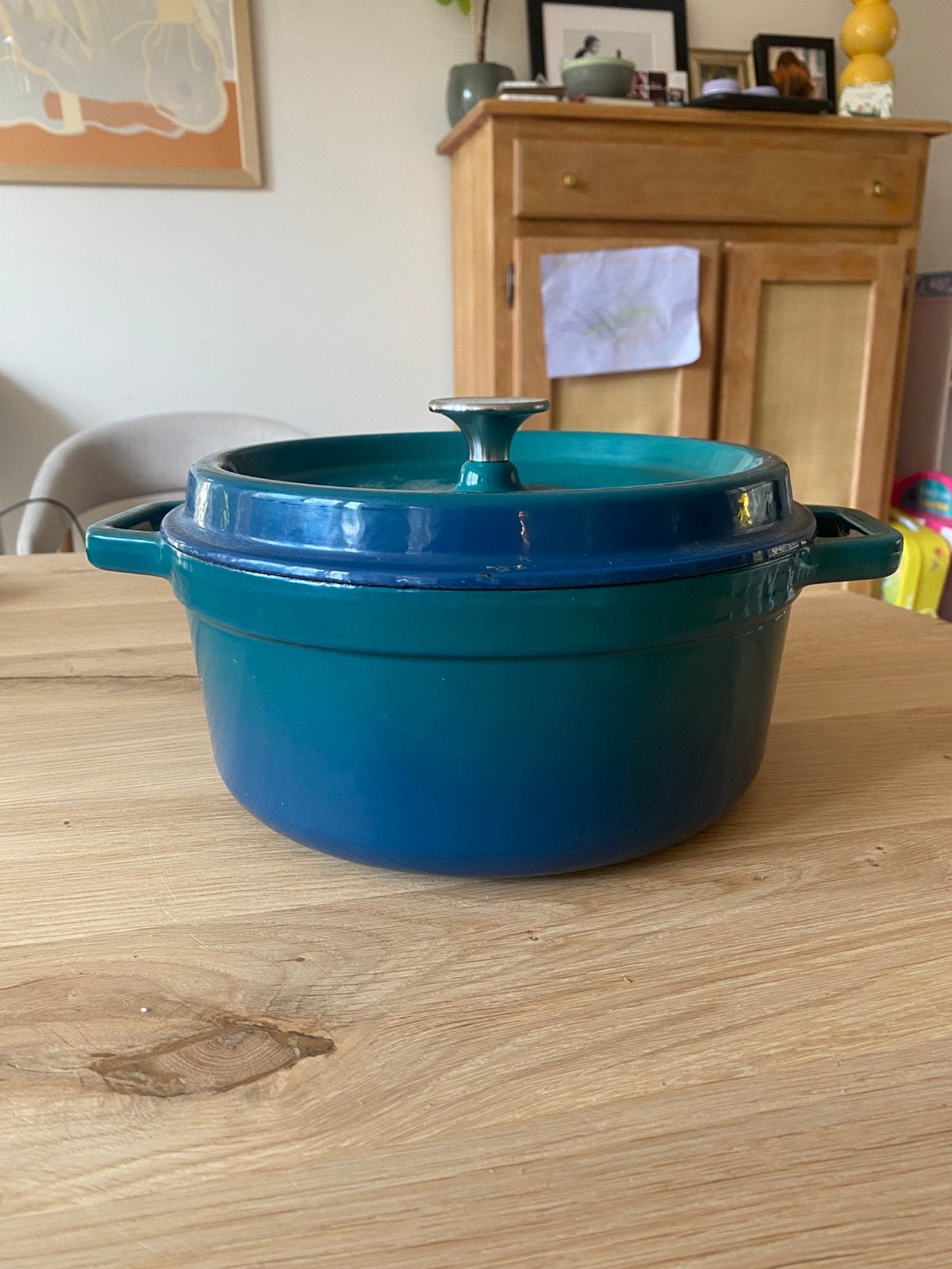 Sola braadpan gietijzer 24 cm, Ophalen, Zo goed als nieuw, Gietijzer