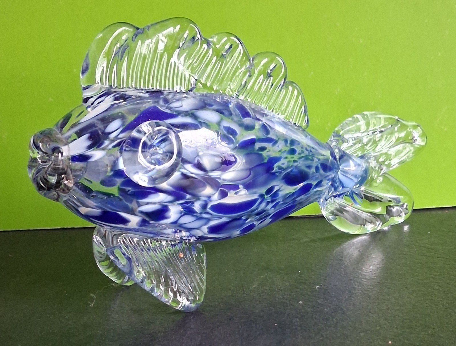 Vis. Glassierkunst. 17 cm., Antiek en Kunst, Antiek | Glas en Kristal, Ophalen