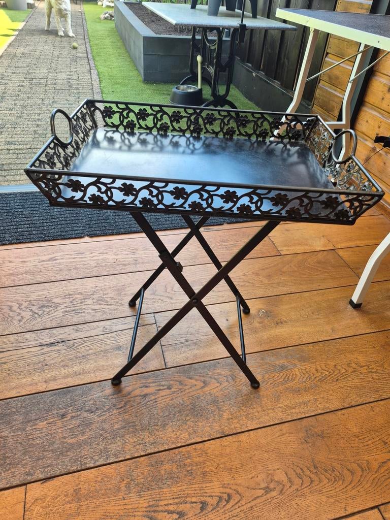 Sidetable metaal bruin, Huis en Inrichting, Tafels | Sidetables, Ophalen, 100 tot 150 cm, Metaal, 25 tot 50 cm