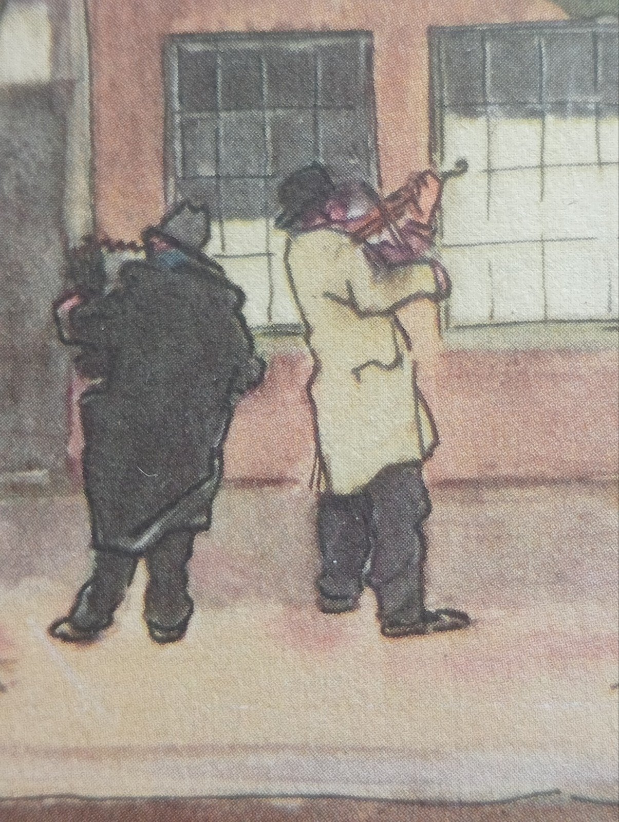 Herman Moerkerk prentje 1934 muzikanten Haarlem, Ophalen of Verzenden