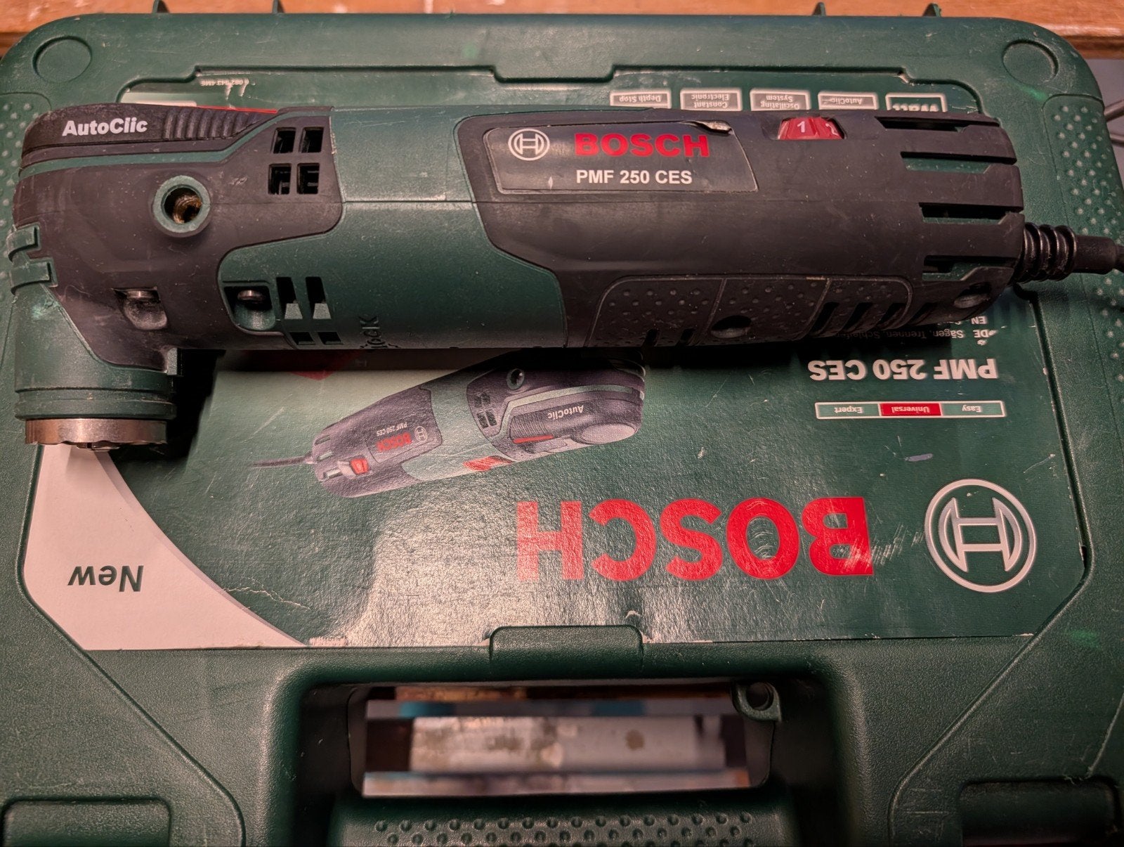 Bosch PMF 250 CES Multitool in koffer, Ophalen of Verzenden, Gebruikt