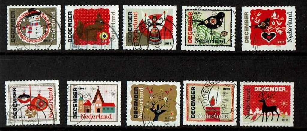 Nederland NVPH 2887-2896 gestempeld, Verzenden, Na 1940, Gestempeld