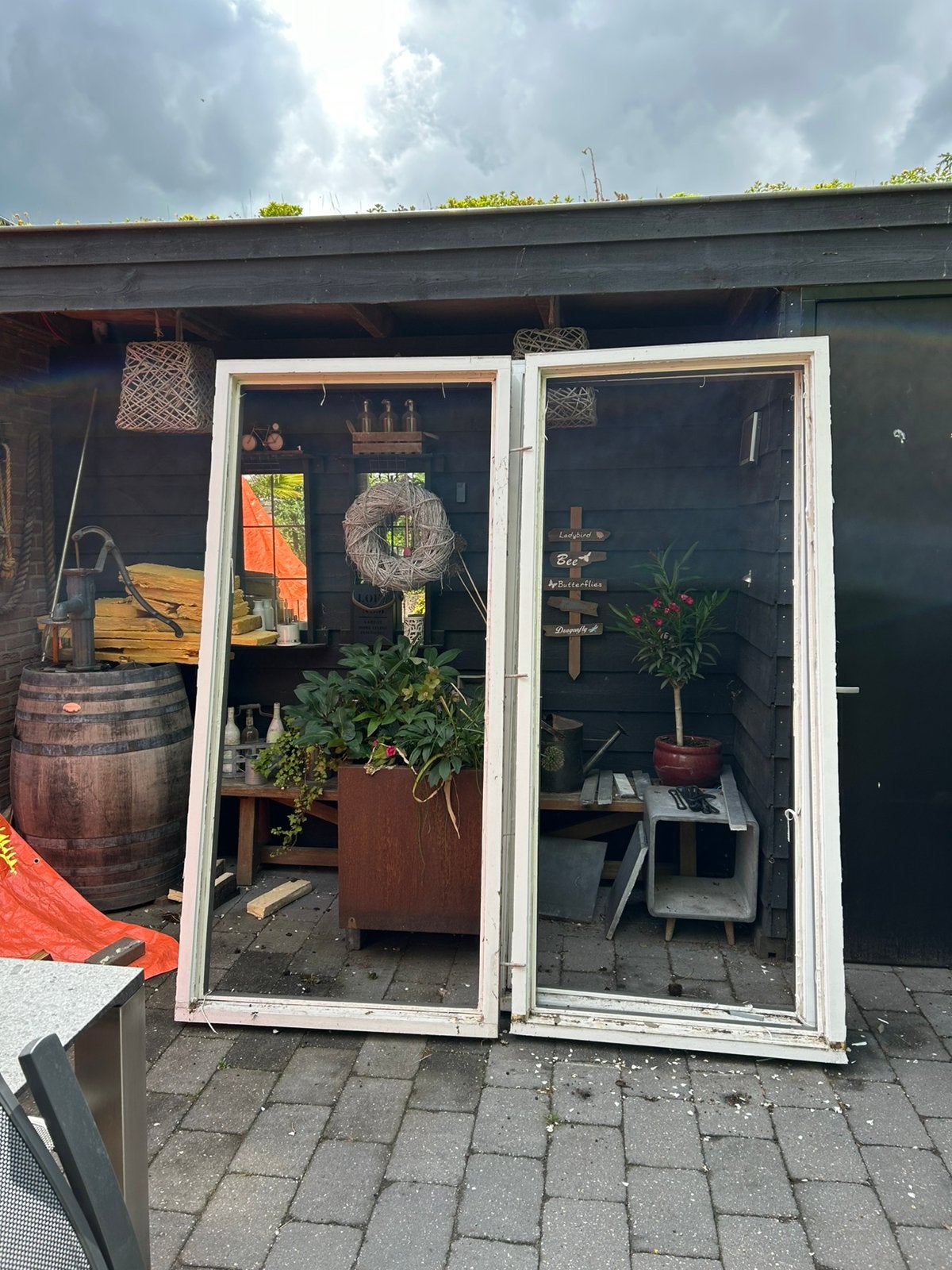 Kozijn met dubbele glas, Ophalen of Verzenden, Zo goed als nieuw, Hout, Raamkozijn