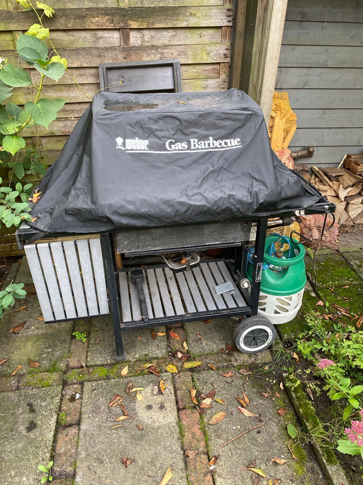 Gebruikte gasbarbecue met gasfles, Ophalen, Gebruikt