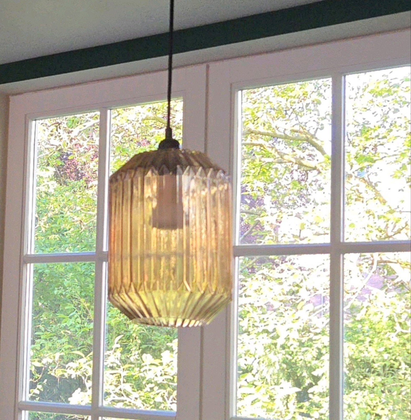 2 glazen lampenkappen    H 26 B 17, Ophalen of Verzenden, Bruin, Glas