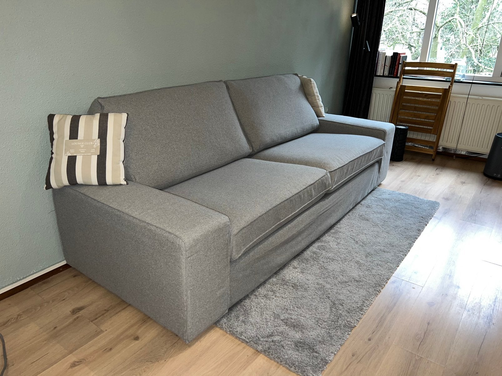Ikea kivik 3 zits bank grijs, Ophalen, Gebruikt, Driepersoons, 75 tot 100 cm