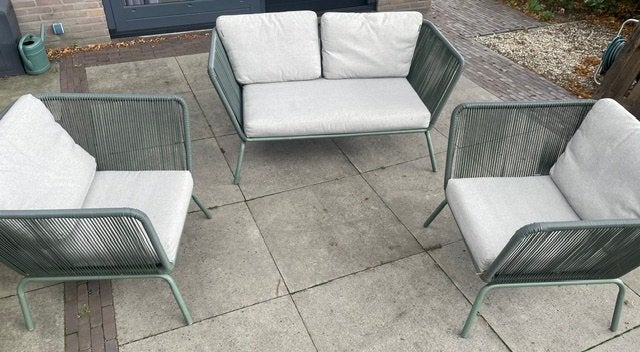 Intratuin tuinset met kussens, Tuin en Terras, Ophalen, 4 zitplaatsen, Zo goed als nieuw, Loungeset