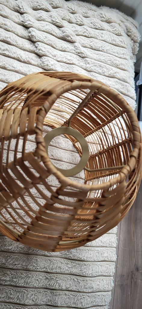 Rotan lampenkap, naturel, sfeervol licht, Huis en Inrichting, Lampen | Lampenkappen, Ophalen, Bohemian, Natuurlijk, Sfeervol, Zo goed als nieuw