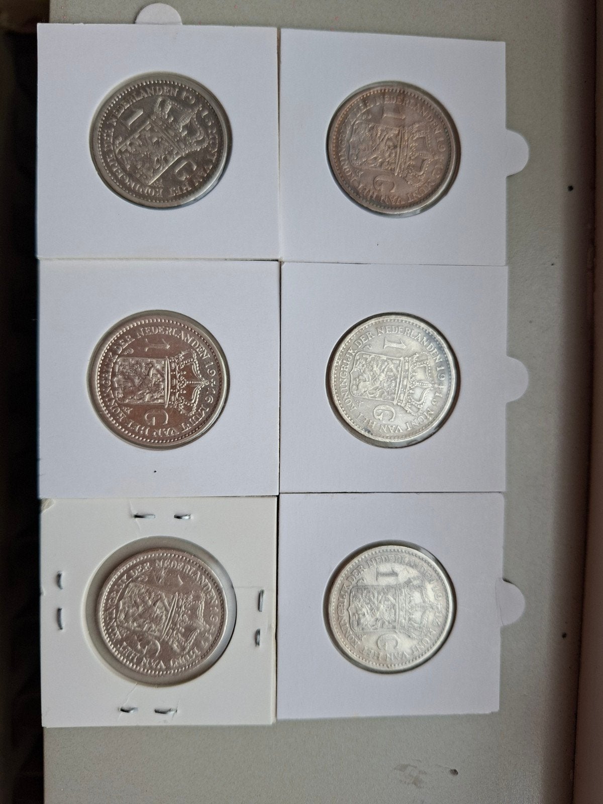 1 gulden 1912 1913 1914 1915 1916 1917 nette kwaliteit, 1 gulden, Setje, Zilver, Ophalen of Verzenden